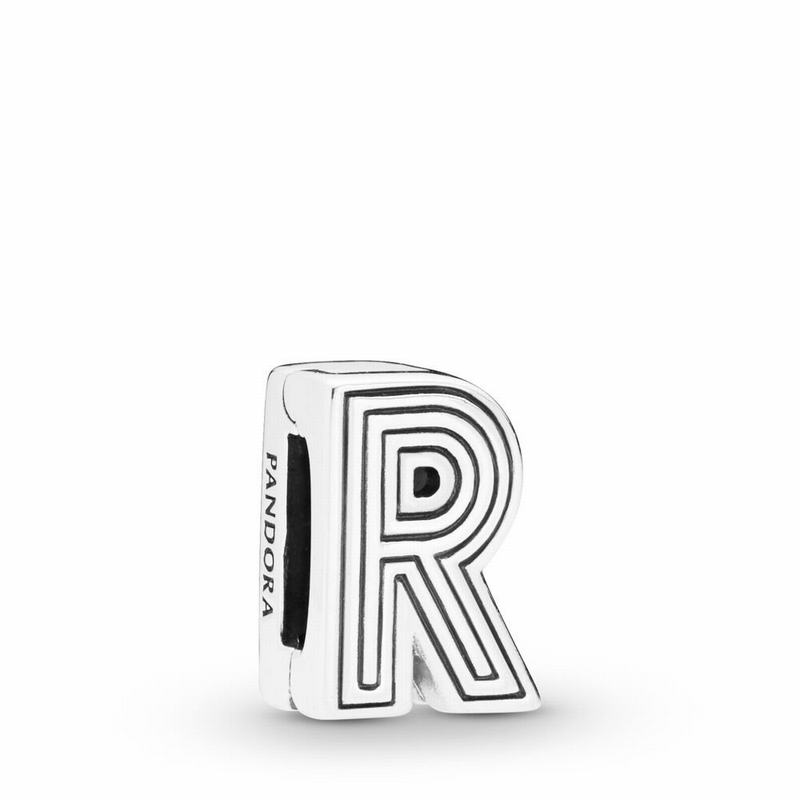 Talismane Pandora Reflexions™ Litera R Clip Argint (LGqKvbjh)